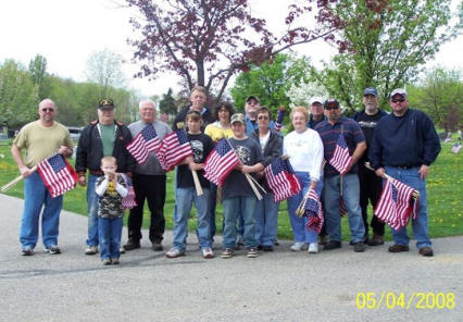 Orrville American Legion Post 282 - Flags on Graves May 2008